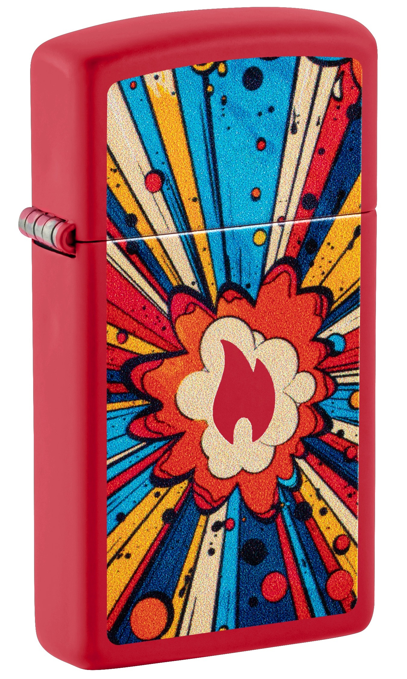 Front shot of Zippo Bejeweled Beetle Design High Polish Brass Windproof Lighter standing at a 3/4 angle.