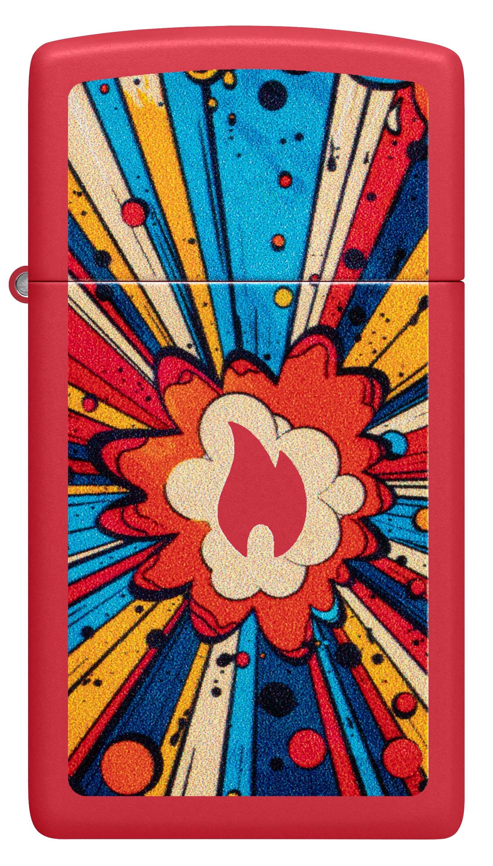 Front shot of Zippo Bejeweled Beetle Design High Polish Brass Windproof Lighter standing at a 3/4 angle.