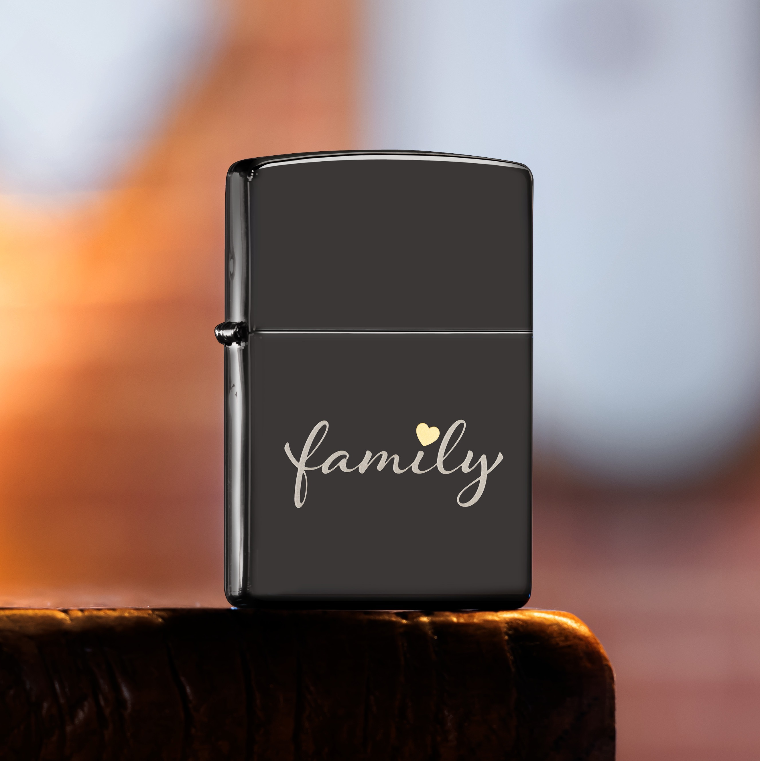 Front shot of Zippo Bejeweled Beetle Design High Polish Brass Windproof Lighter standing at a 3/4 angle.
