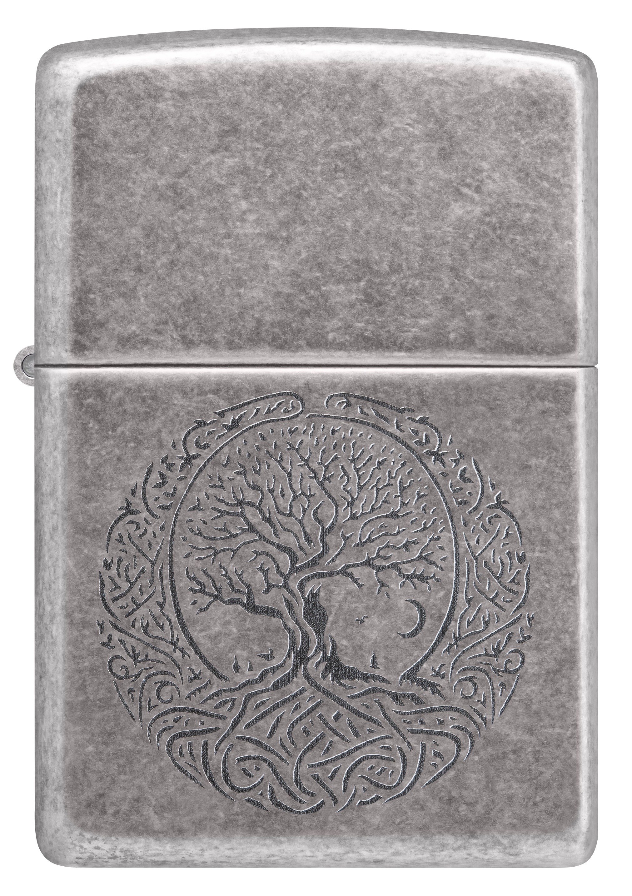 Front shot of Zippo Bejeweled Beetle Design High Polish Brass Windproof Lighter standing at a 3/4 angle.