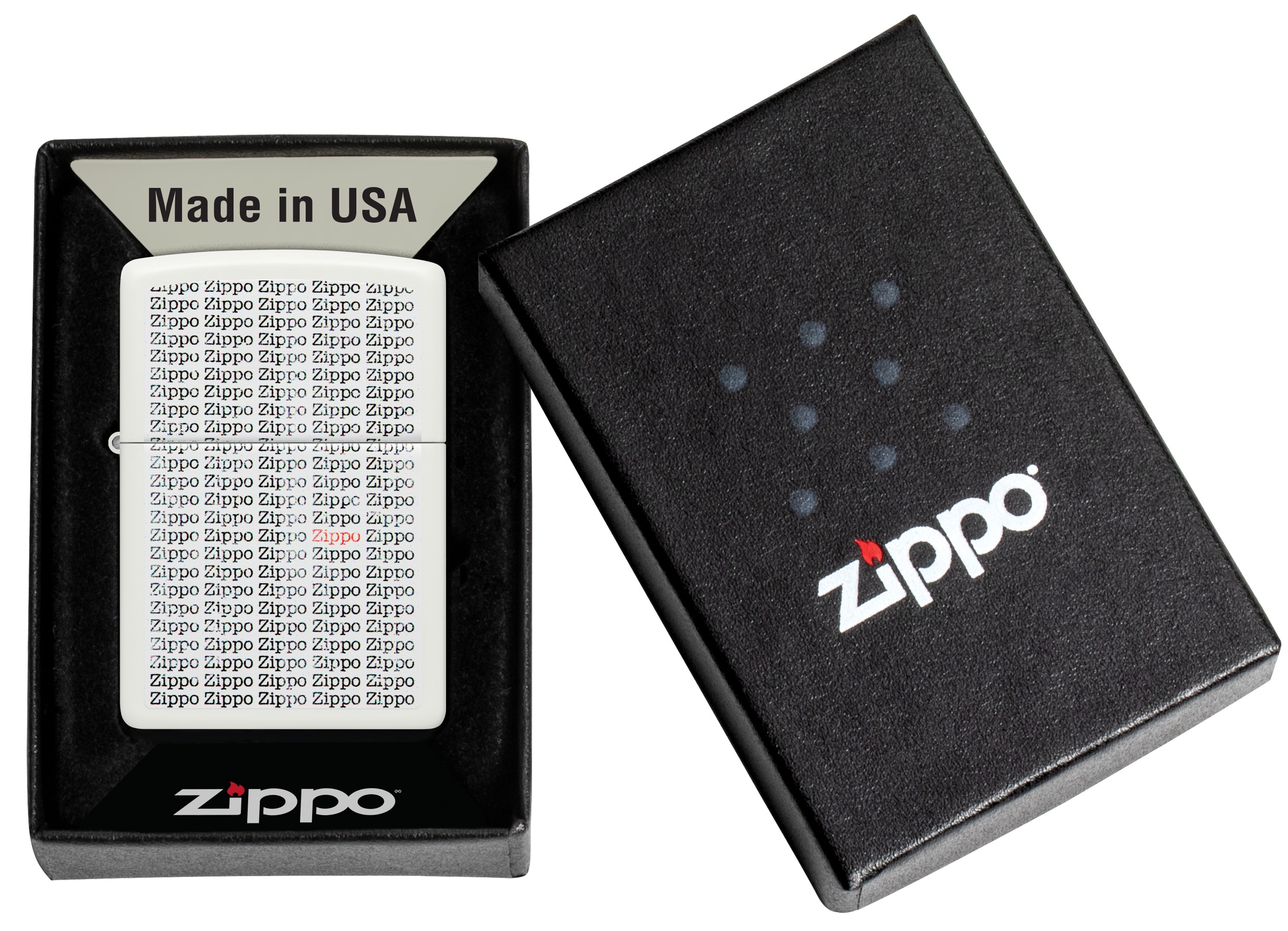 Front shot of Zippo Bejeweled Beetle Design High Polish Brass Windproof Lighter standing at a 3/4 angle.