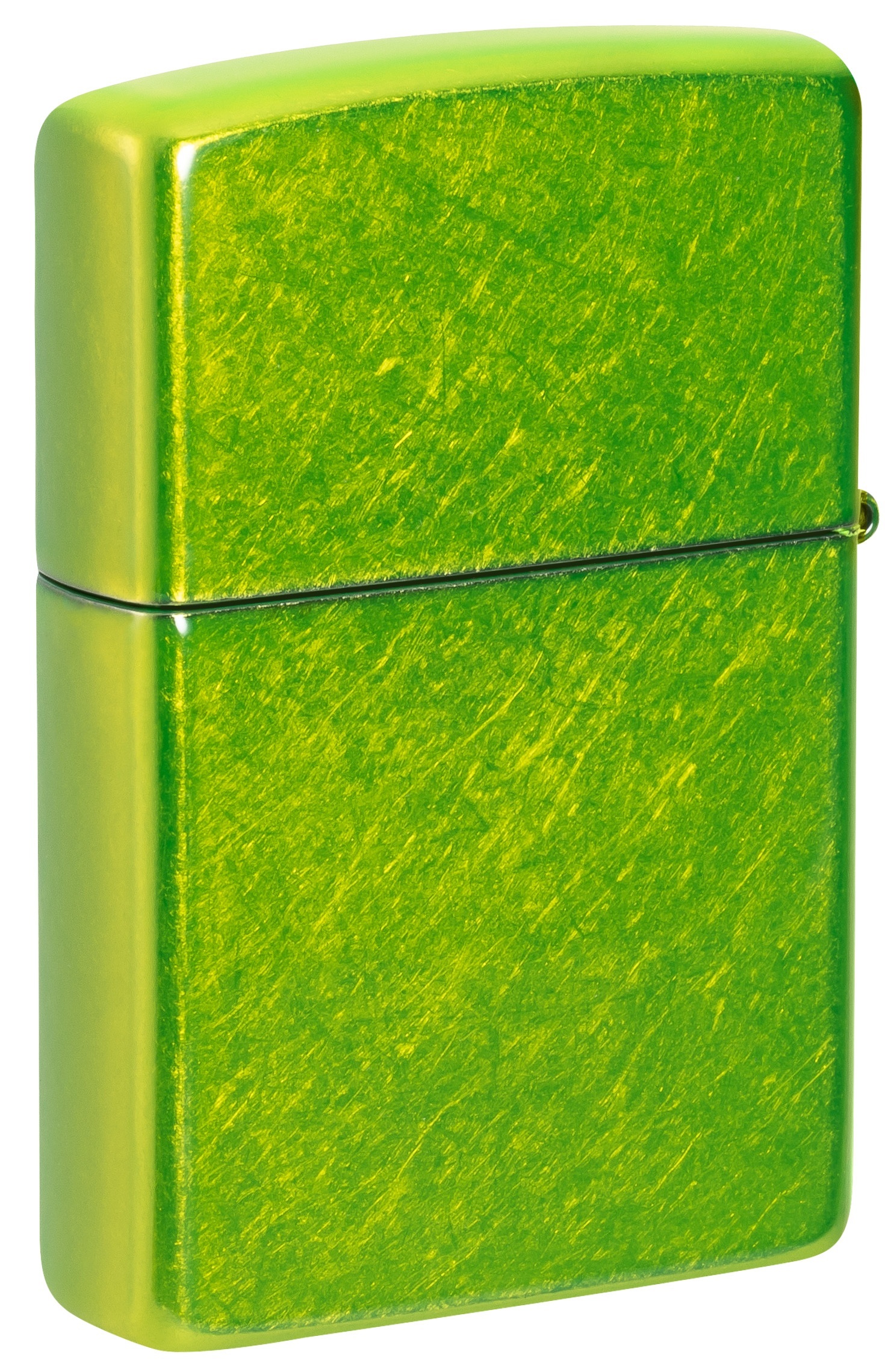 Front shot of Zippo Bejeweled Beetle Design High Polish Brass Windproof Lighter standing at a 3/4 angle.