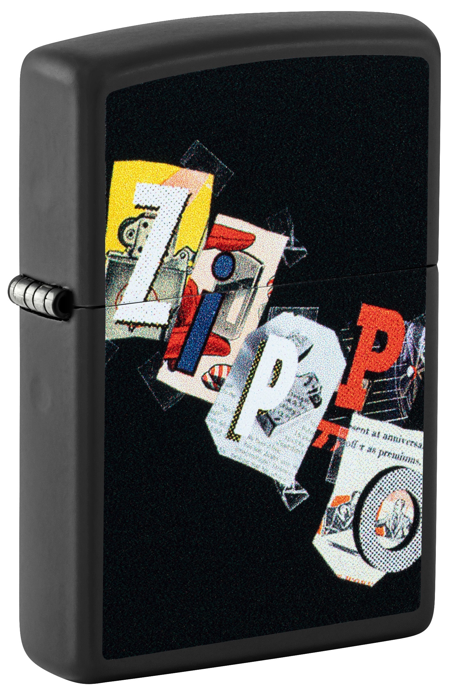Front shot of Zippo Bejeweled Beetle Design High Polish Brass Windproof Lighter standing at a 3/4 angle.