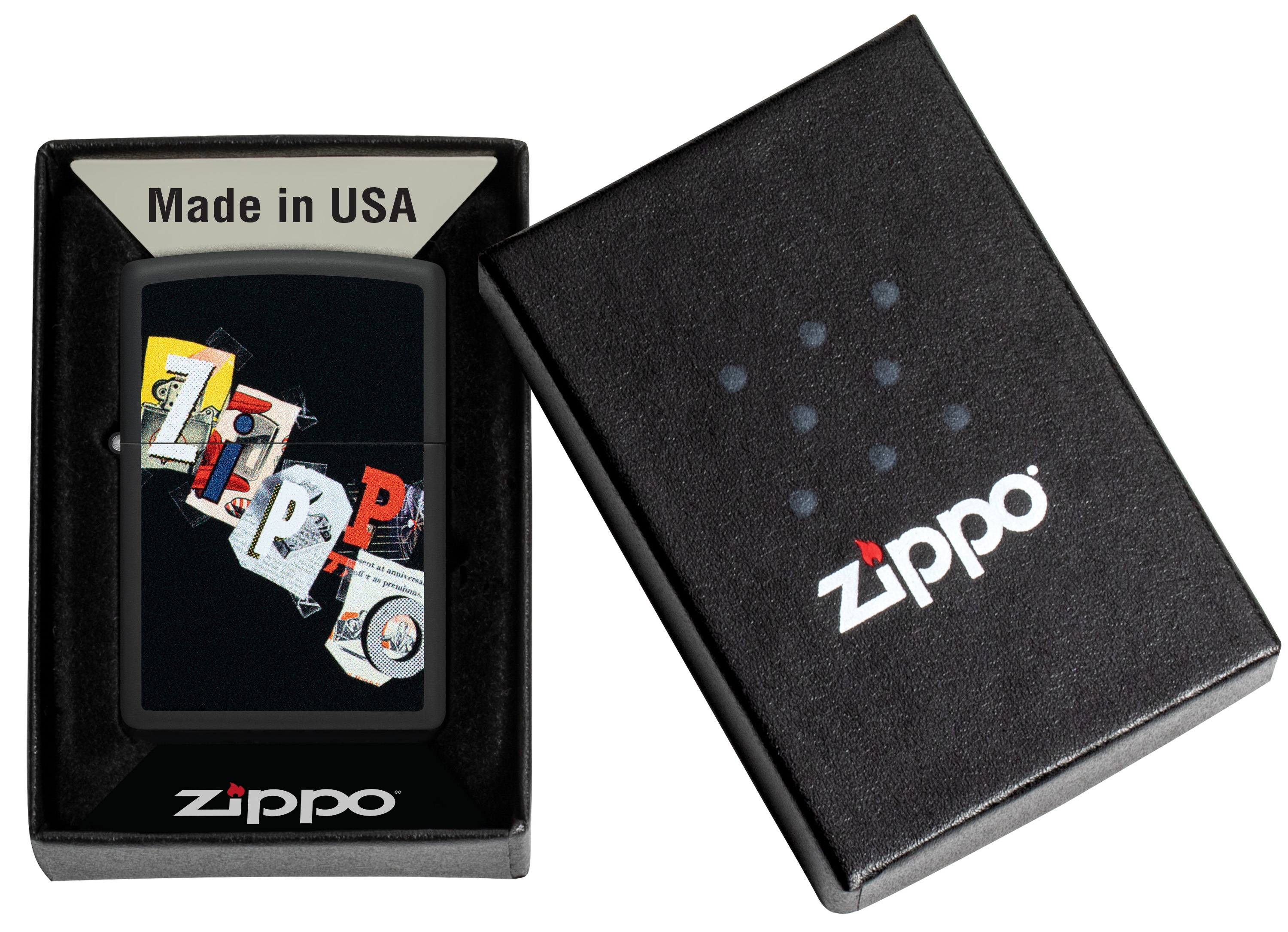 Front shot of Zippo Bejeweled Beetle Design High Polish Brass Windproof Lighter standing at a 3/4 angle.