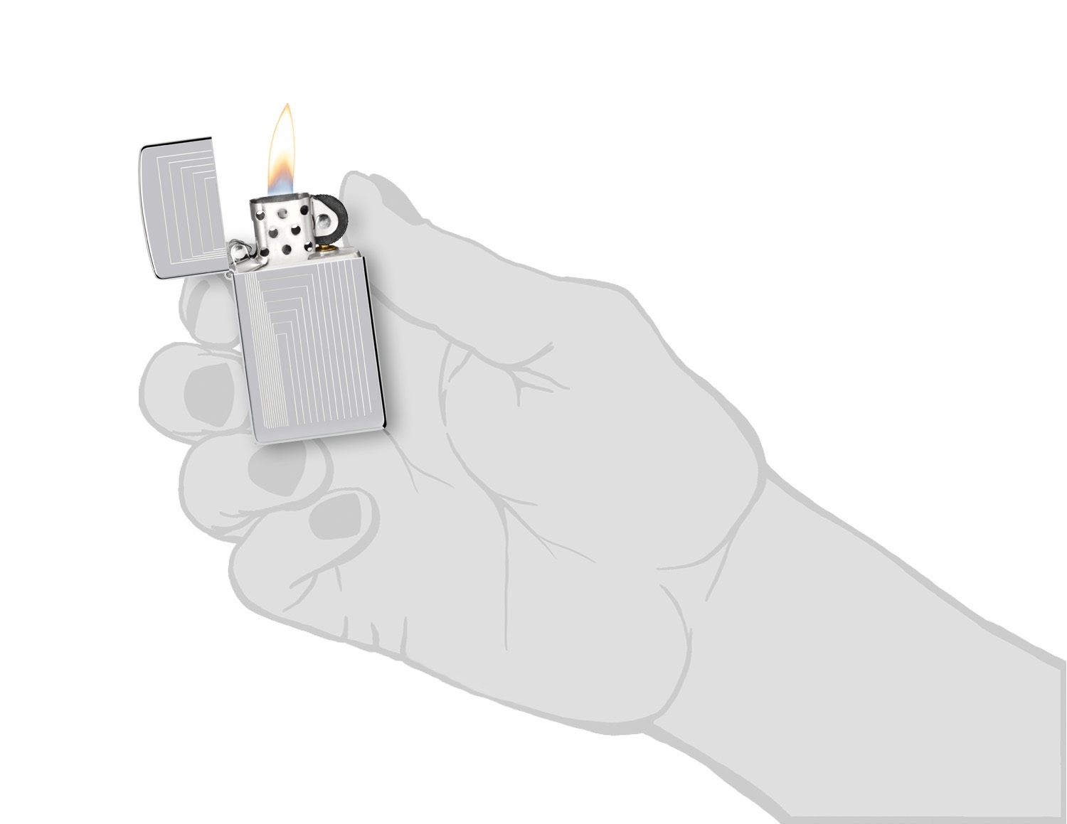 Front shot of Zippo Bejeweled Beetle Design High Polish Brass Windproof Lighter standing at a 3/4 angle.