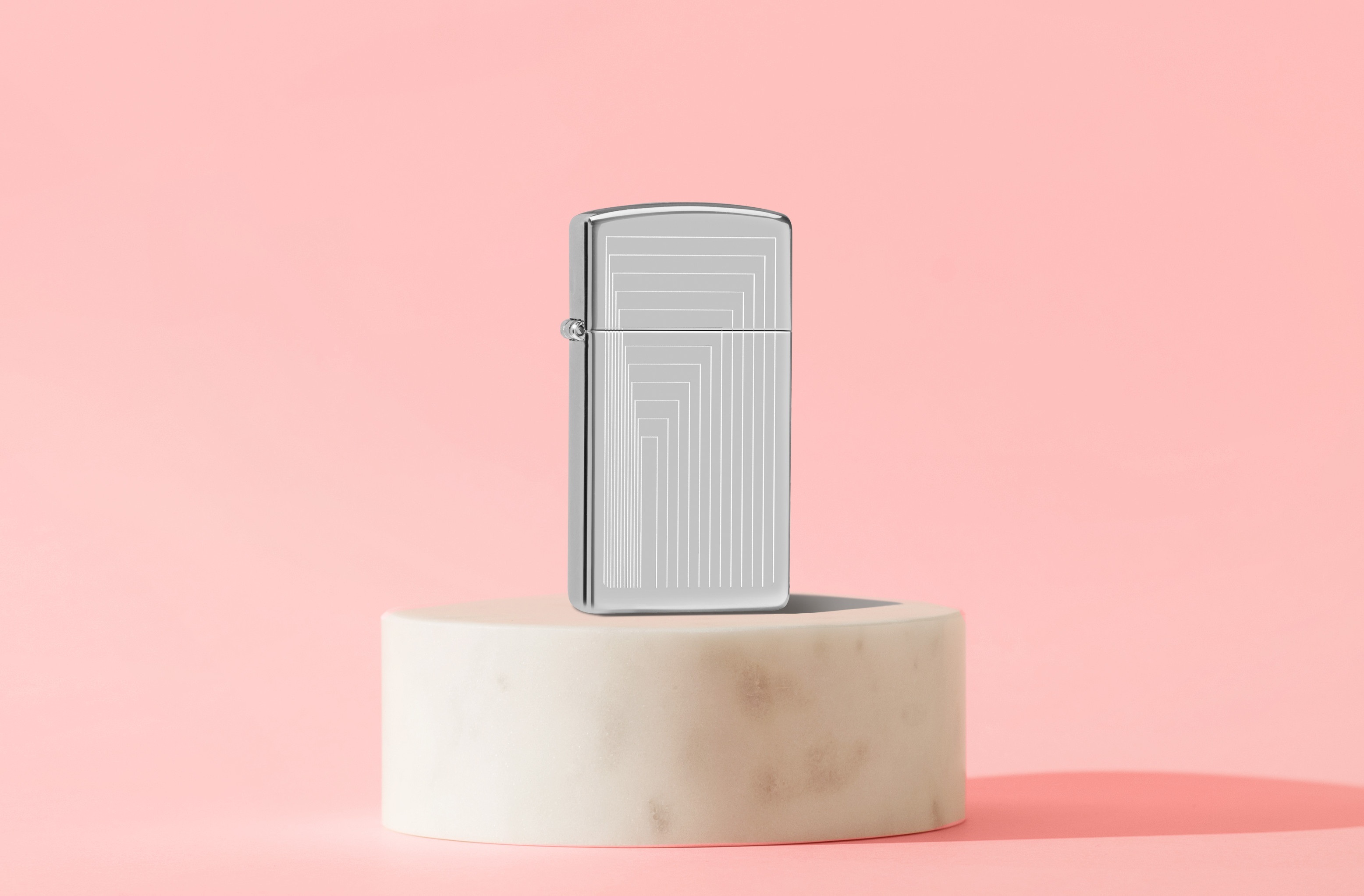 Front shot of Zippo Bejeweled Beetle Design High Polish Brass Windproof Lighter standing at a 3/4 angle.