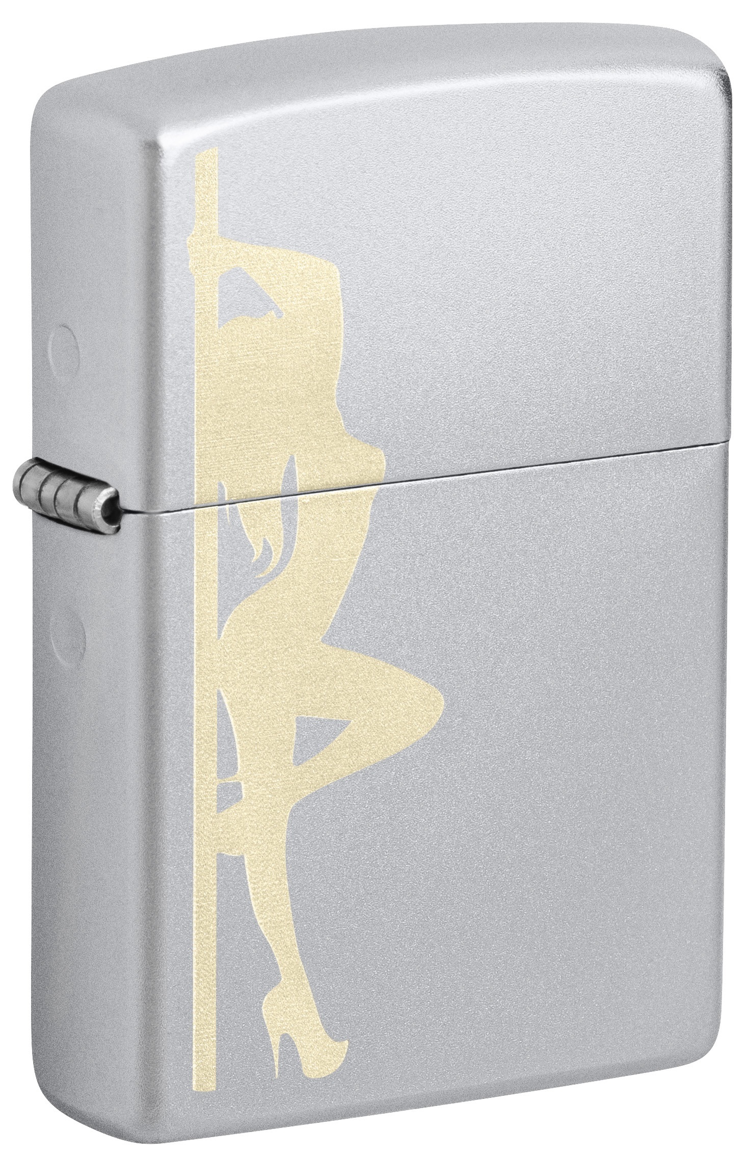 Front shot of Zippo Bejeweled Beetle Design High Polish Brass Windproof Lighter standing at a 3/4 angle.