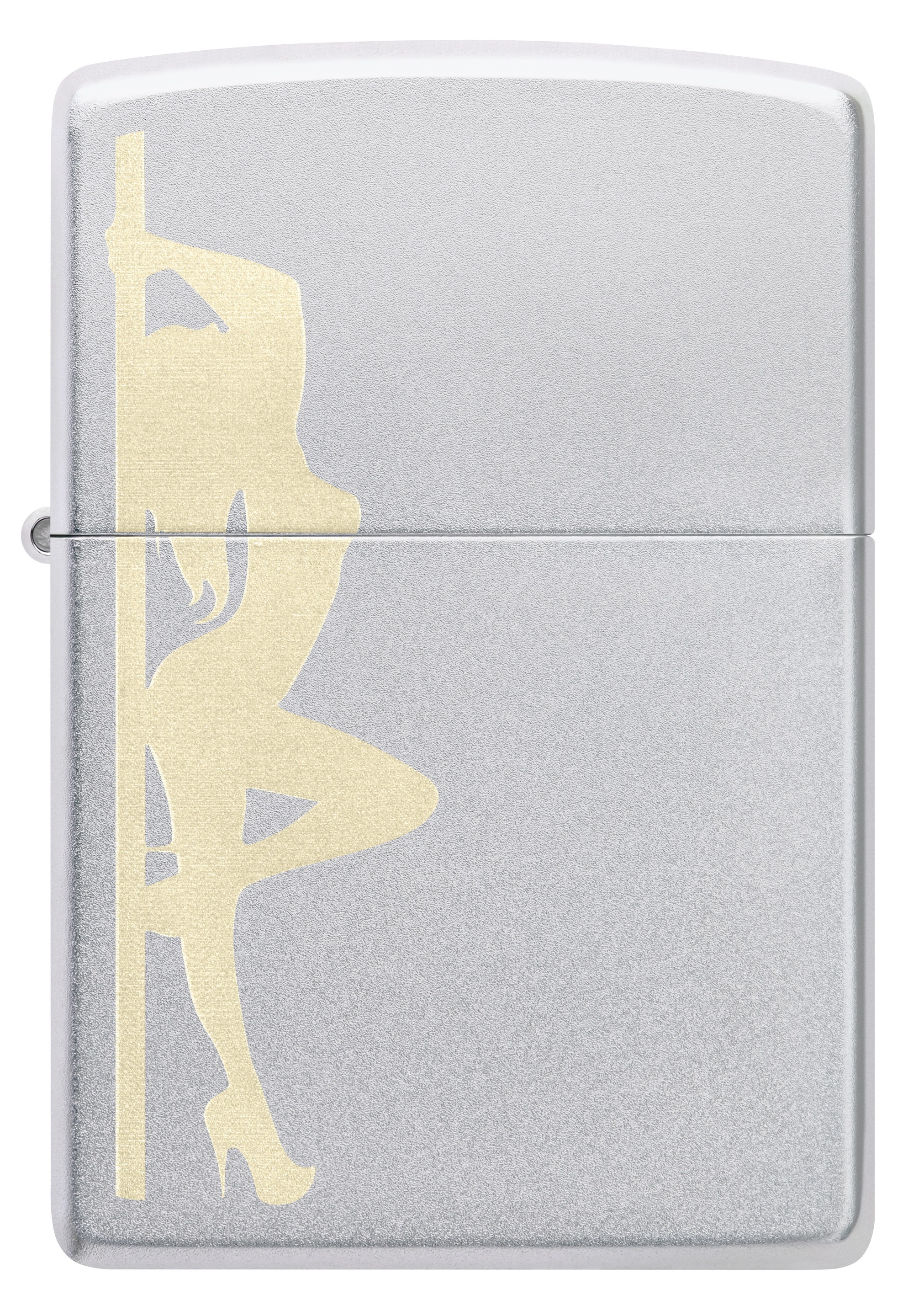 Front shot of Zippo Bejeweled Beetle Design High Polish Brass Windproof Lighter standing at a 3/4 angle.