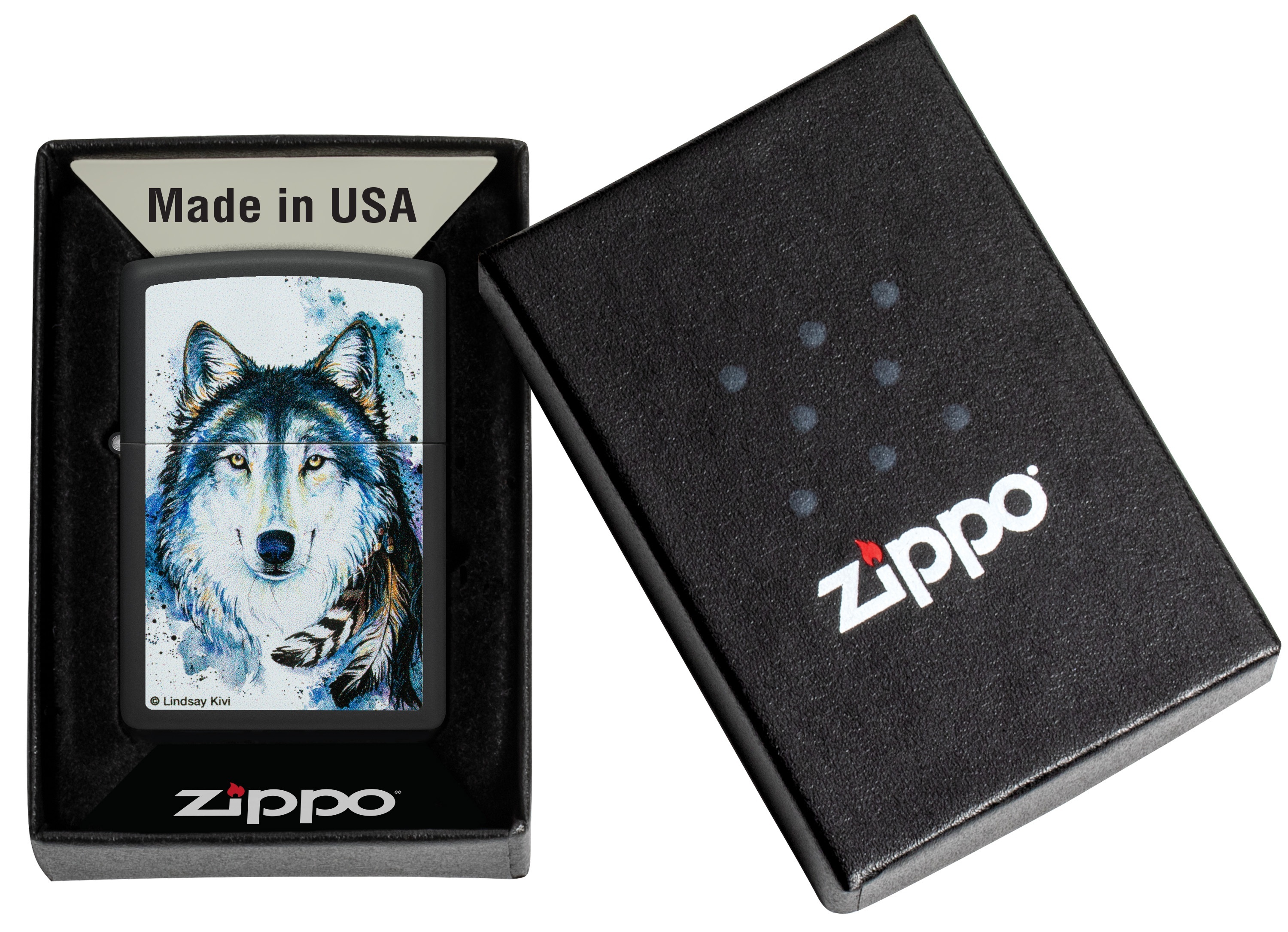 Front shot of Zippo Bejeweled Beetle Design High Polish Brass Windproof Lighter standing at a 3/4 angle.