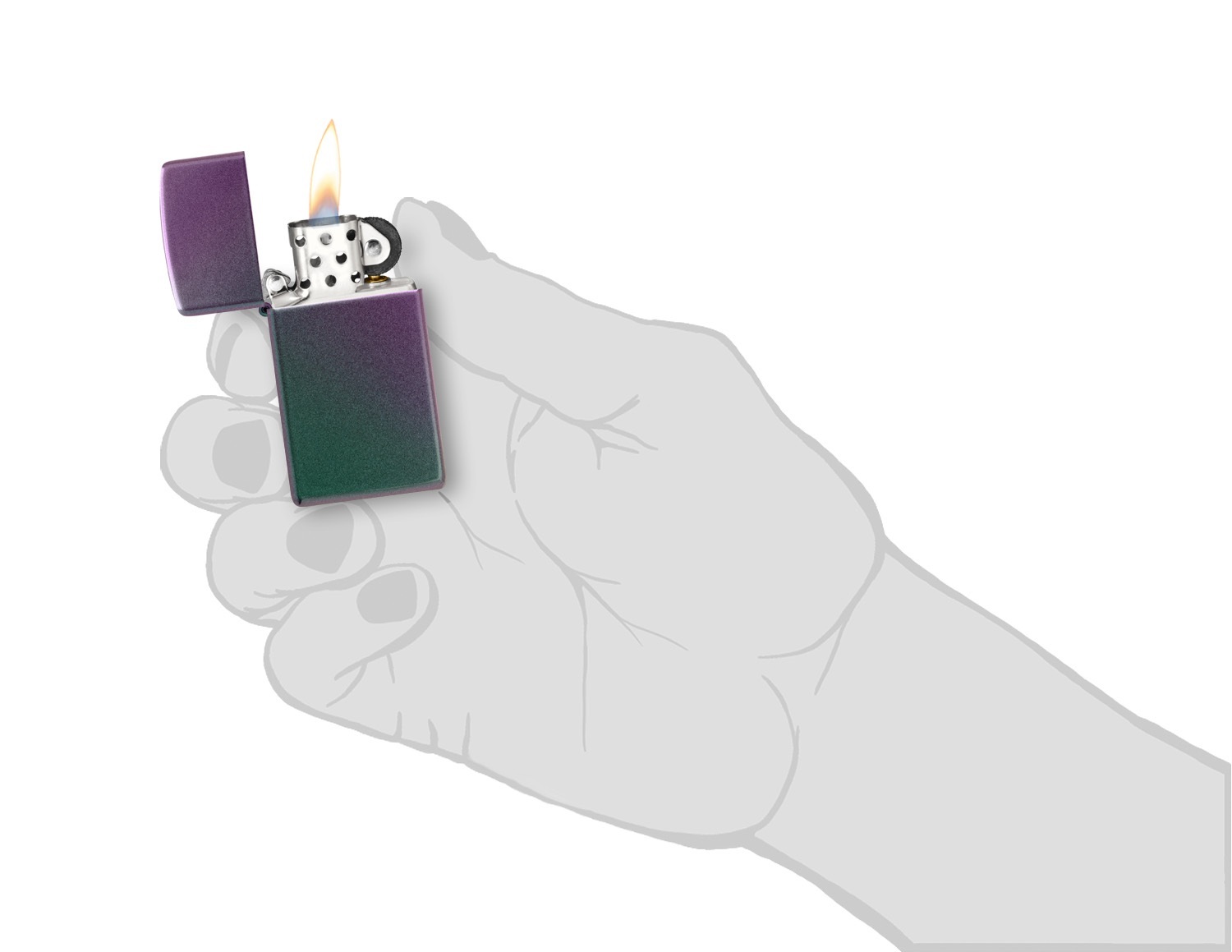 Front shot of Zippo Bejeweled Beetle Design High Polish Brass Windproof Lighter standing at a 3/4 angle.