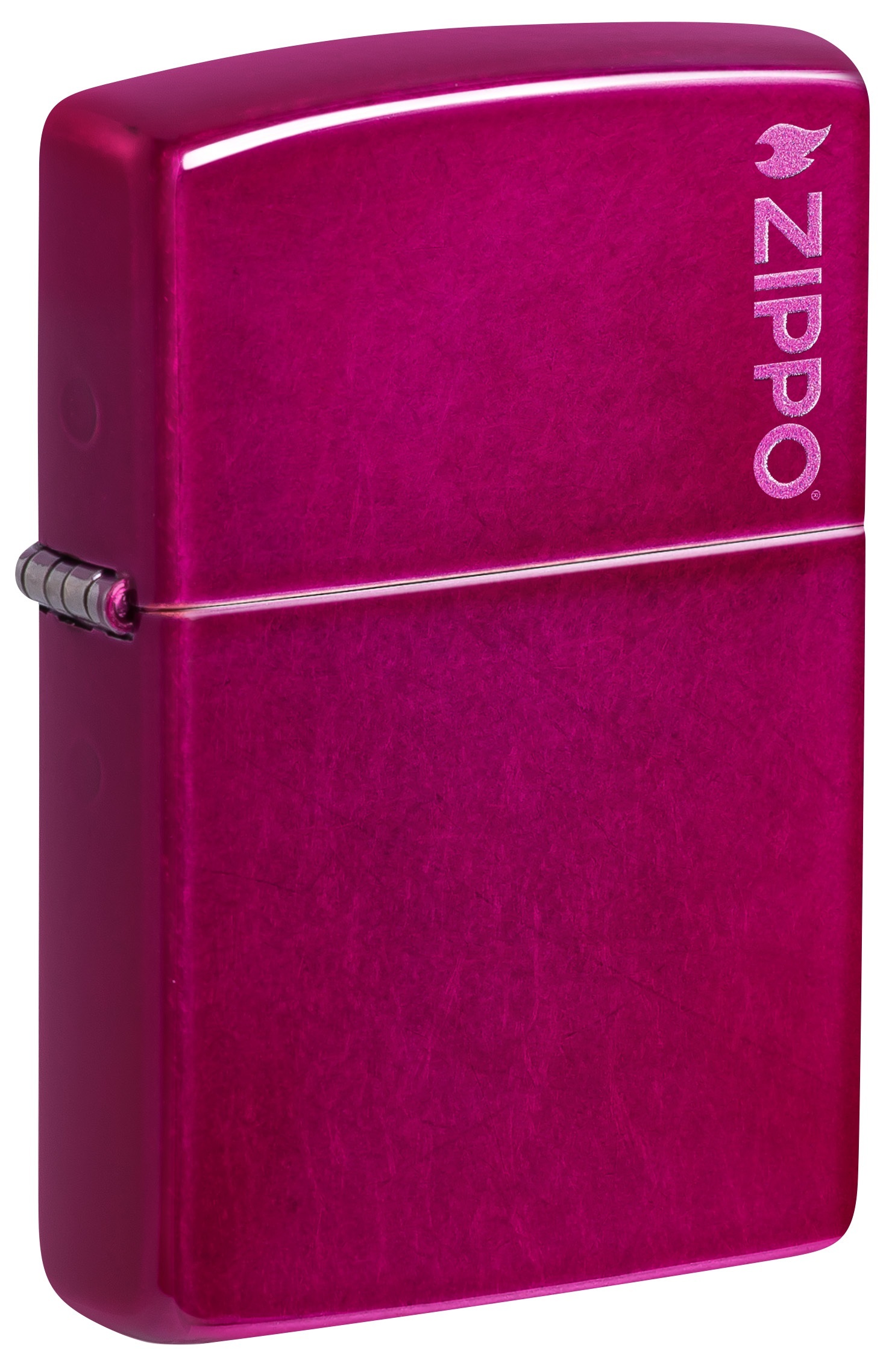 Front shot of Zippo Bejeweled Beetle Design High Polish Brass Windproof Lighter standing at a 3/4 angle.