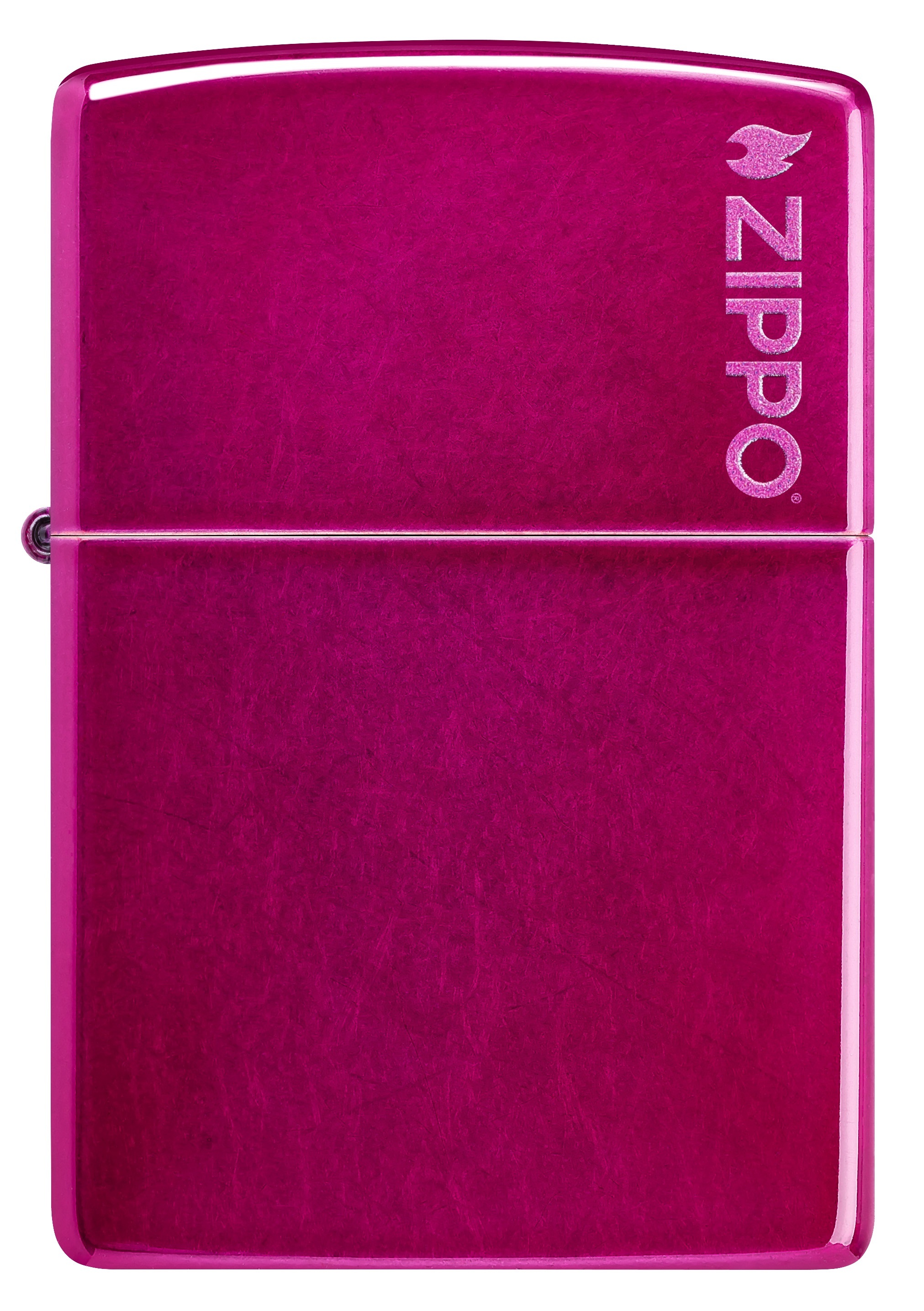 Front shot of Zippo Bejeweled Beetle Design High Polish Brass Windproof Lighter standing at a 3/4 angle.