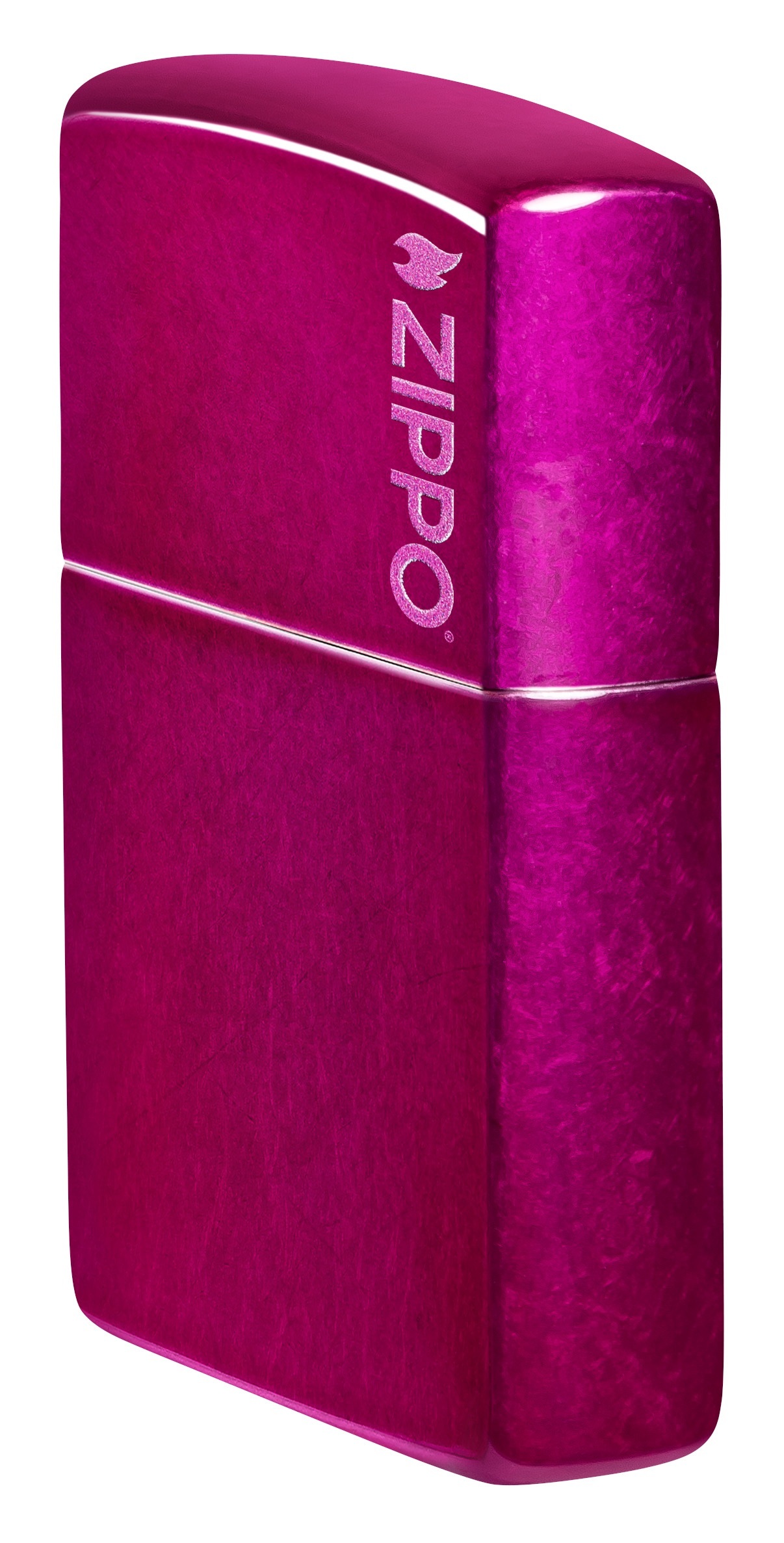Front shot of Zippo Bejeweled Beetle Design High Polish Brass Windproof Lighter standing at a 3/4 angle.