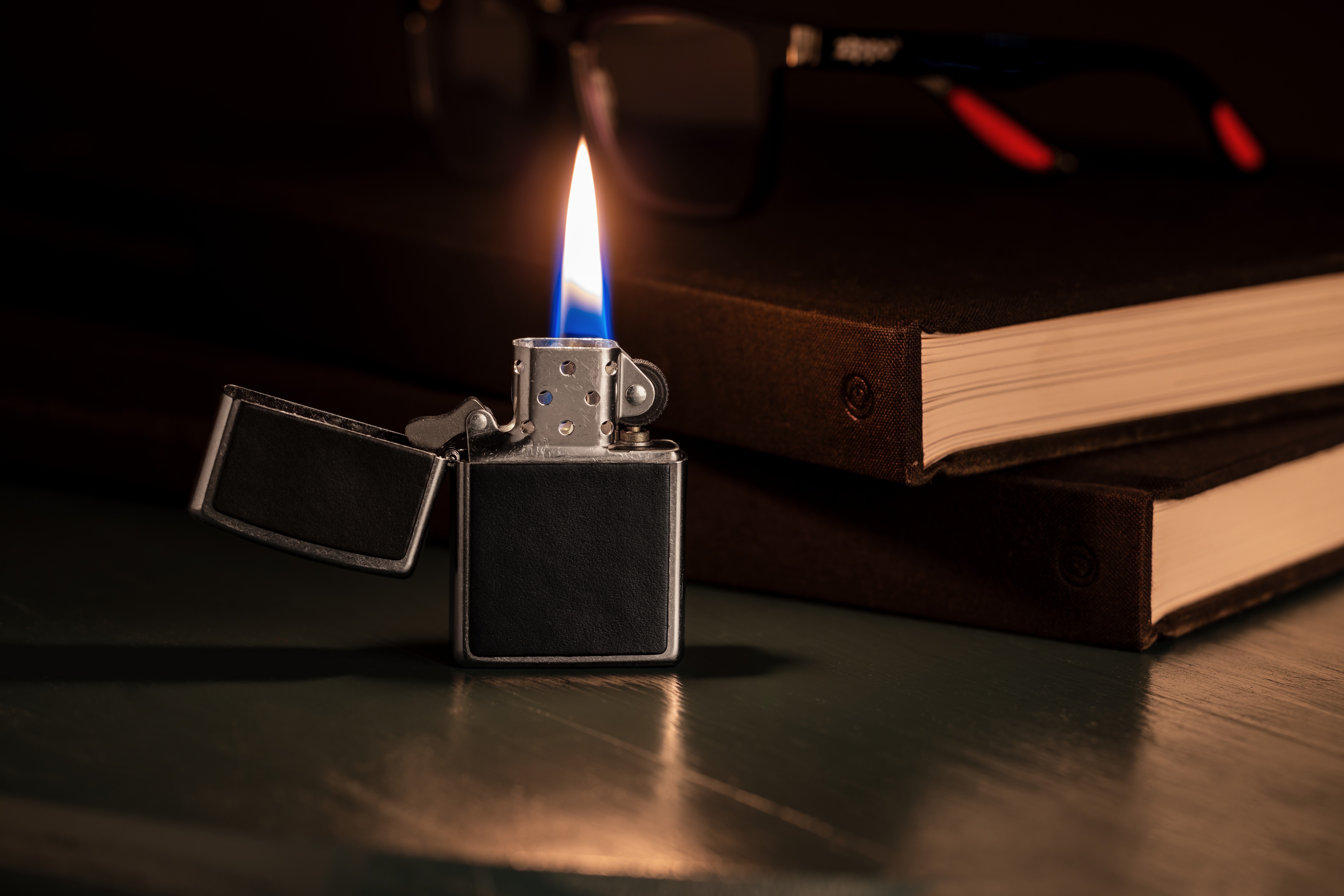 Front shot of Zippo Bejeweled Beetle Design High Polish Brass Windproof Lighter standing at a 3/4 angle.
