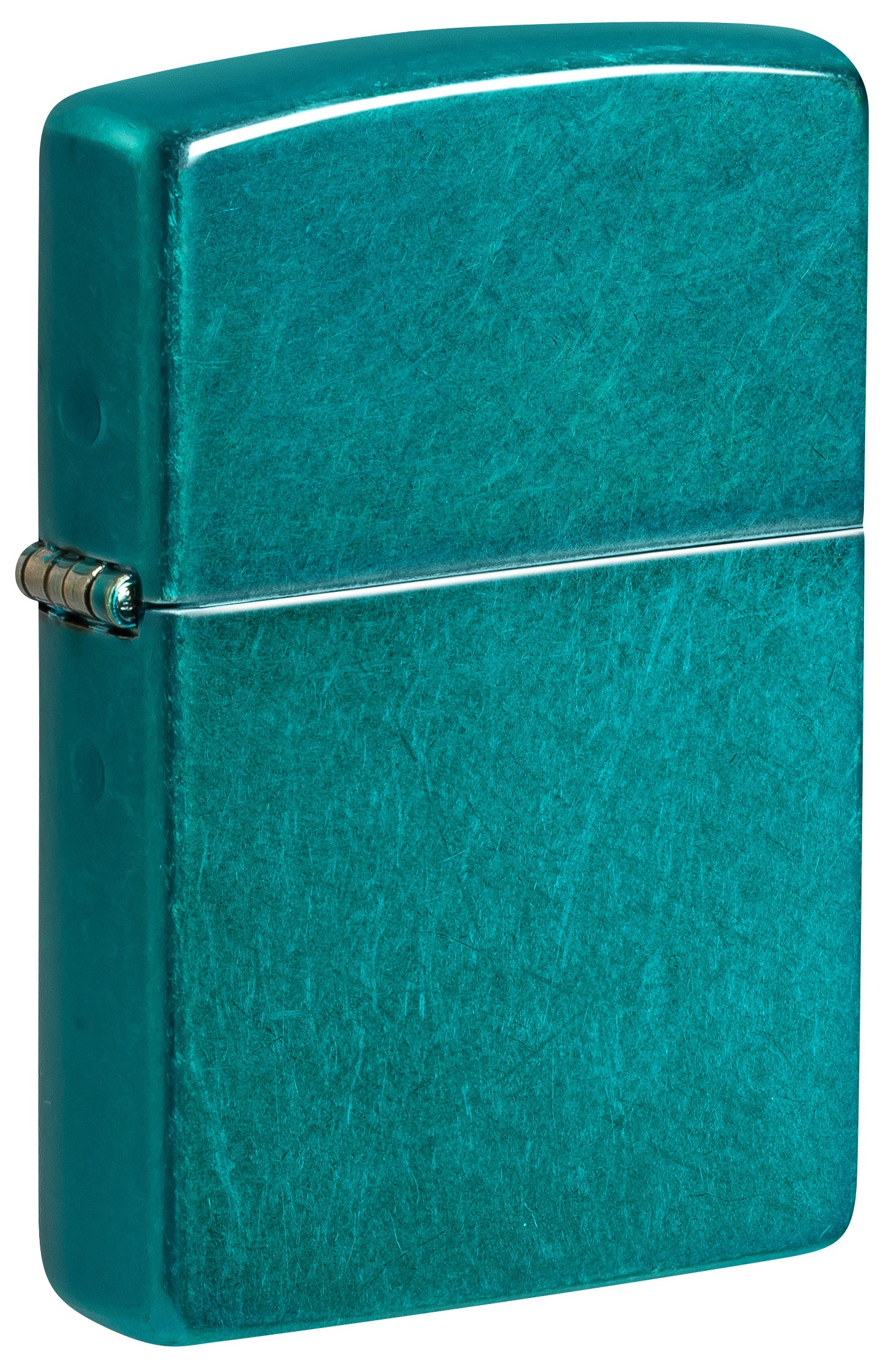 Front shot of Zippo Bejeweled Beetle Design High Polish Brass Windproof Lighter standing at a 3/4 angle.