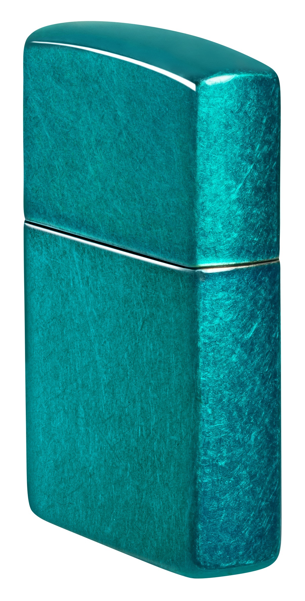 Front shot of Zippo Bejeweled Beetle Design High Polish Brass Windproof Lighter standing at a 3/4 angle.