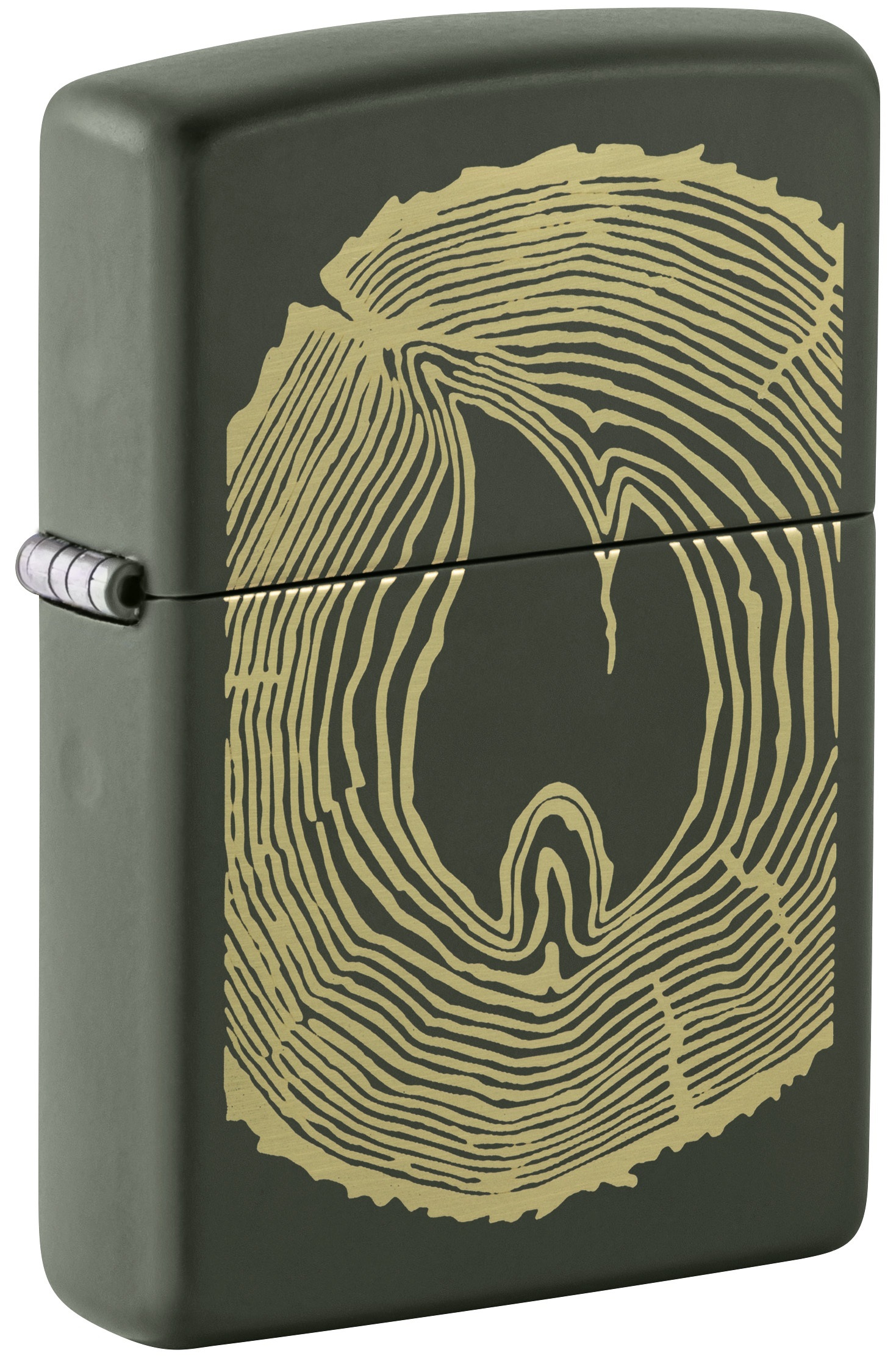 Front shot of Zippo Bejeweled Beetle Design High Polish Brass Windproof Lighter standing at a 3/4 angle.