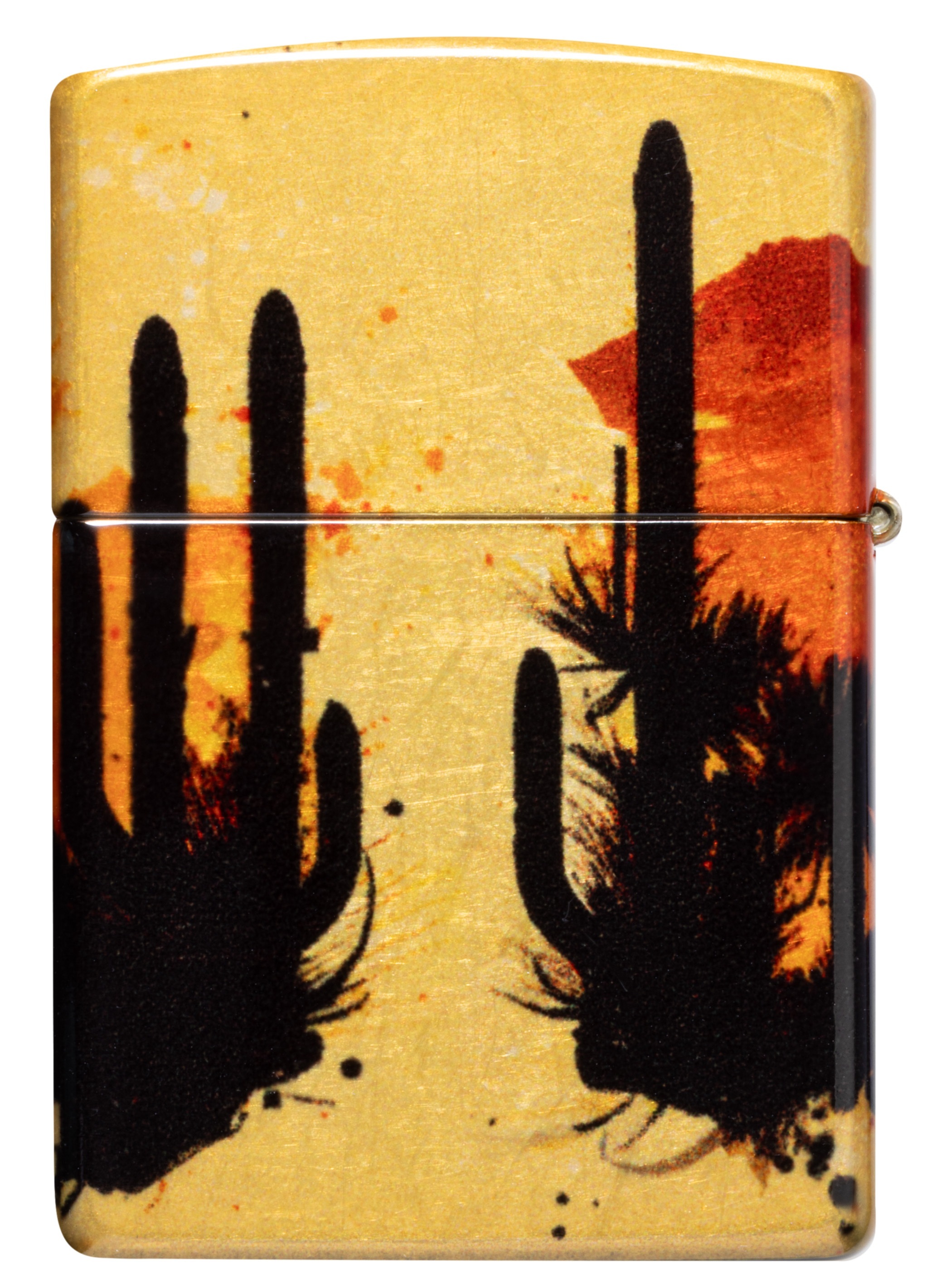 Front shot of Zippo Bejeweled Beetle Design High Polish Brass Windproof Lighter standing at a 3/4 angle.