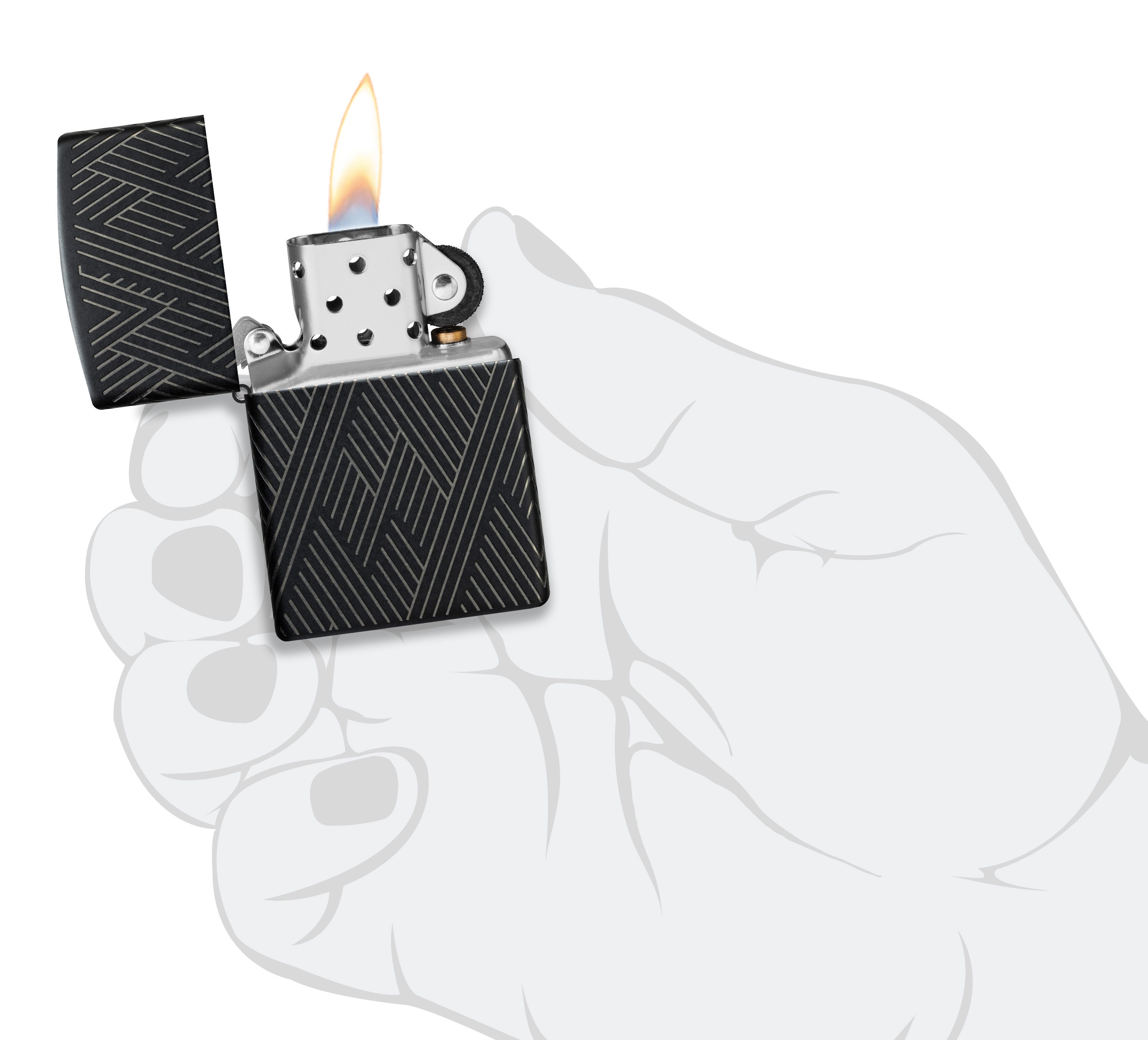 Front shot of Zippo Bejeweled Beetle Design High Polish Brass Windproof Lighter standing at a 3/4 angle.