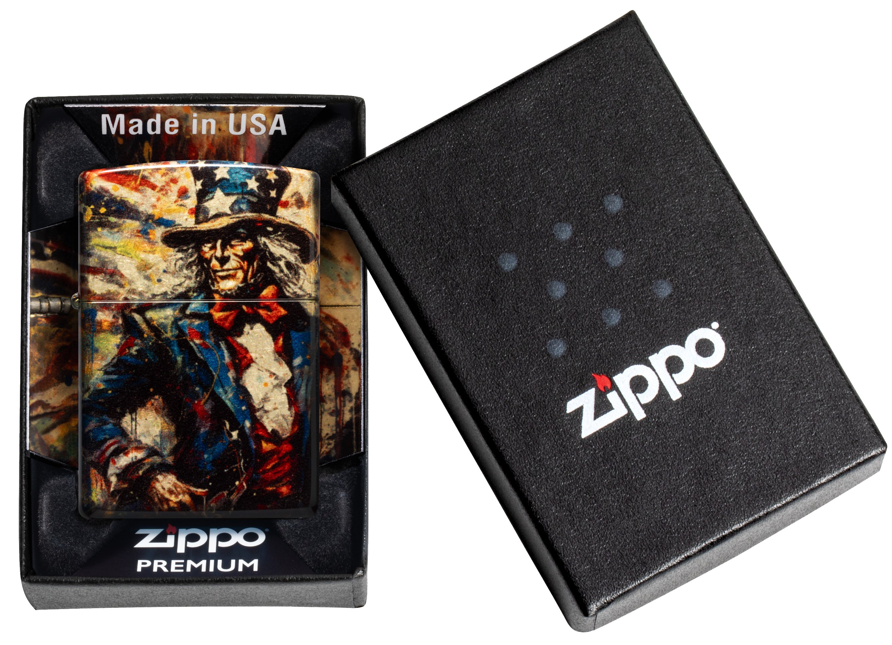 Front shot of Zippo Bejeweled Beetle Design High Polish Brass Windproof Lighter standing at a 3/4 angle.