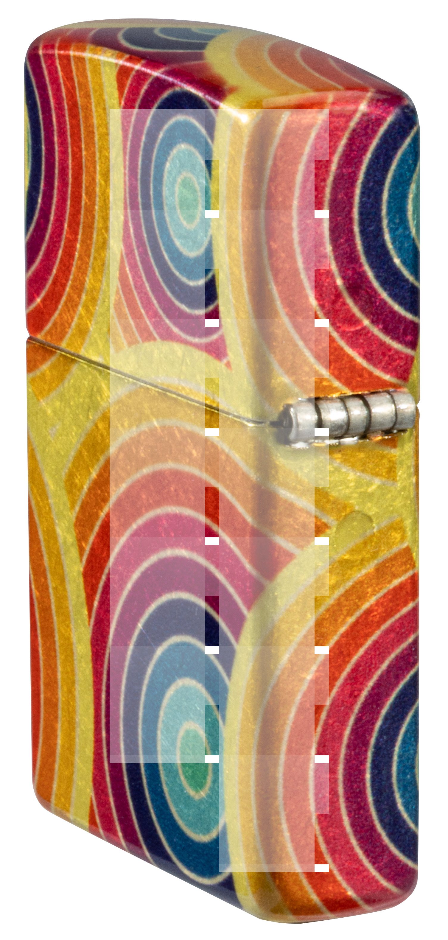 Front shot of Zippo Bejeweled Beetle Design High Polish Brass Windproof Lighter standing at a 3/4 angle.