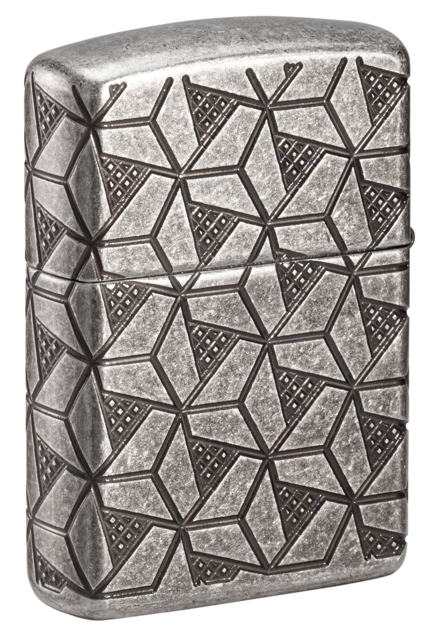 Front shot of Zippo Bejeweled Beetle Design High Polish Brass Windproof Lighter standing at a 3/4 angle.