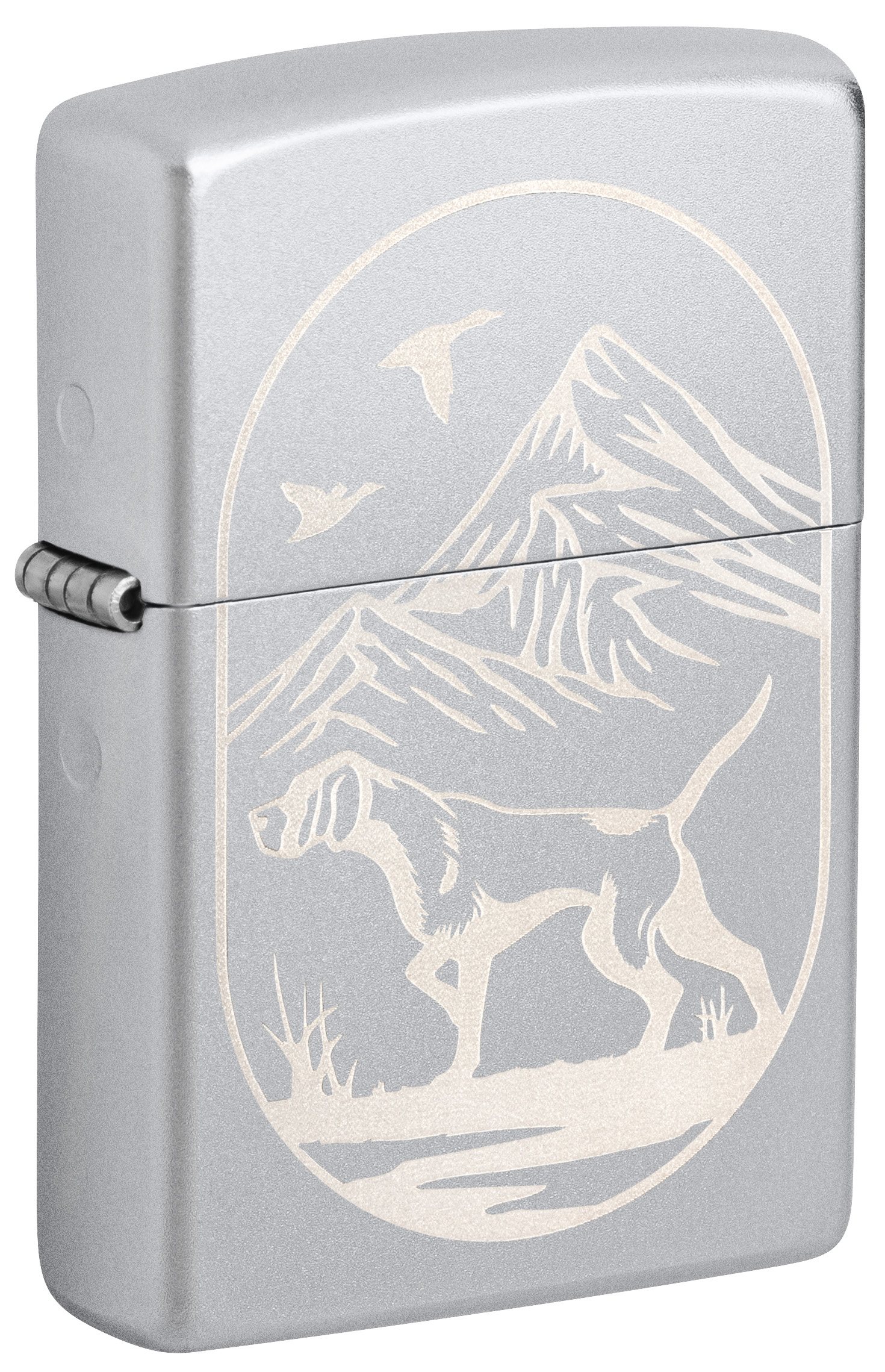 Front shot of Zippo Bejeweled Beetle Design High Polish Brass Windproof Lighter standing at a 3/4 angle.