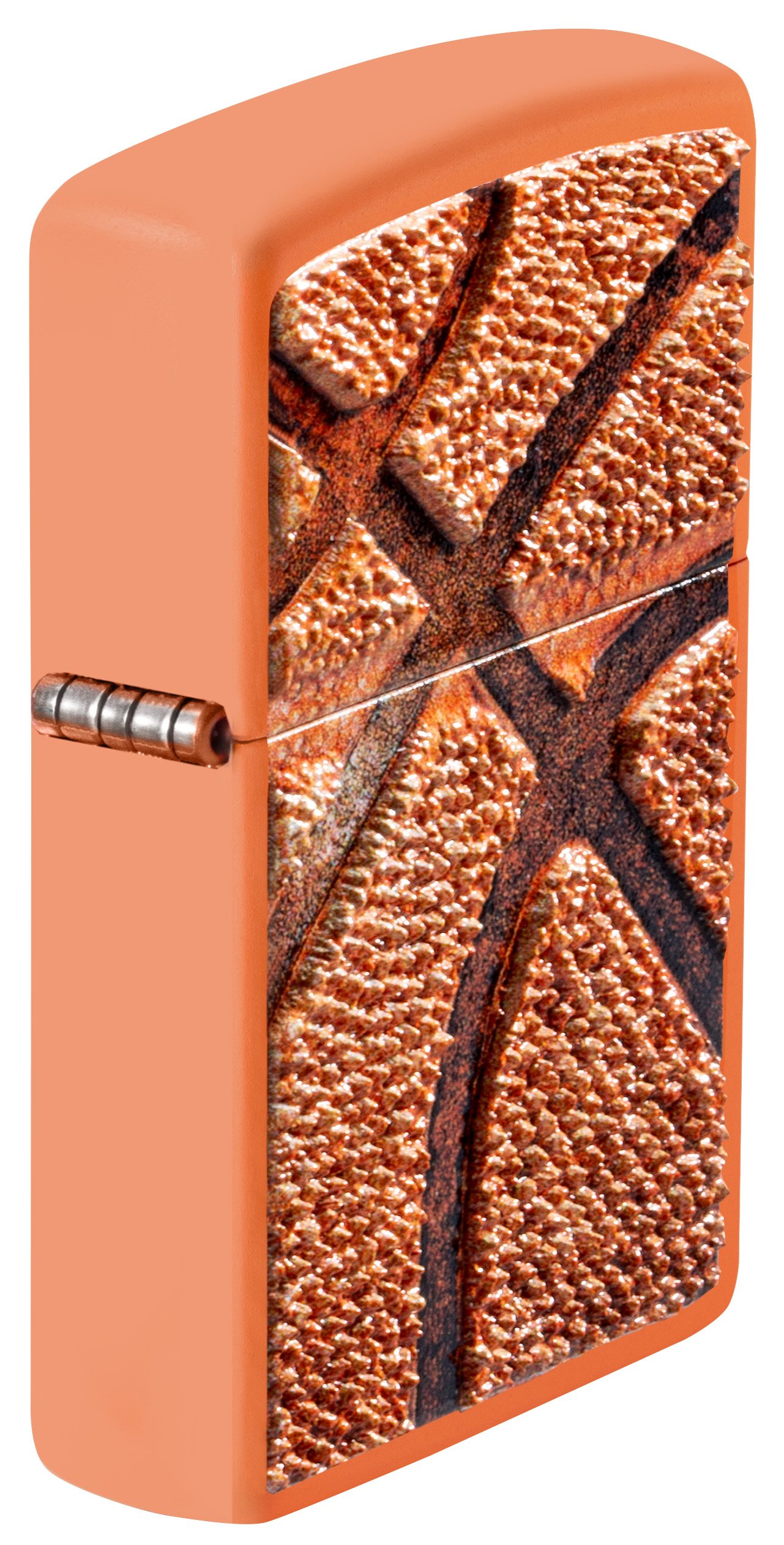 Front shot of Zippo Bejeweled Beetle Design High Polish Brass Windproof Lighter standing at a 3/4 angle.