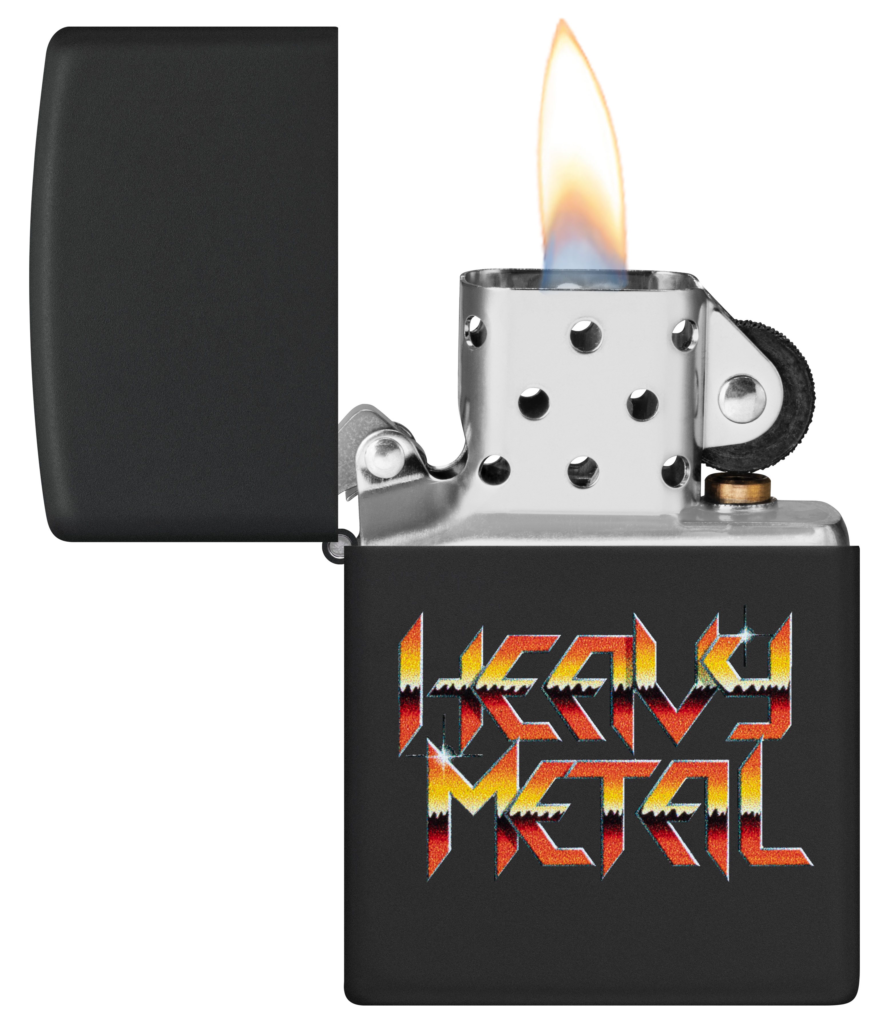 Front shot of Zippo Bejeweled Beetle Design High Polish Brass Windproof Lighter standing at a 3/4 angle.
