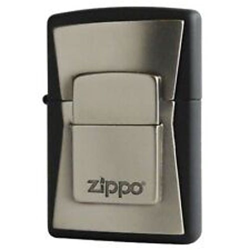 Front shot of Zippo Bejeweled Beetle Design High Polish Brass Windproof Lighter standing at a 3/4 angle.
