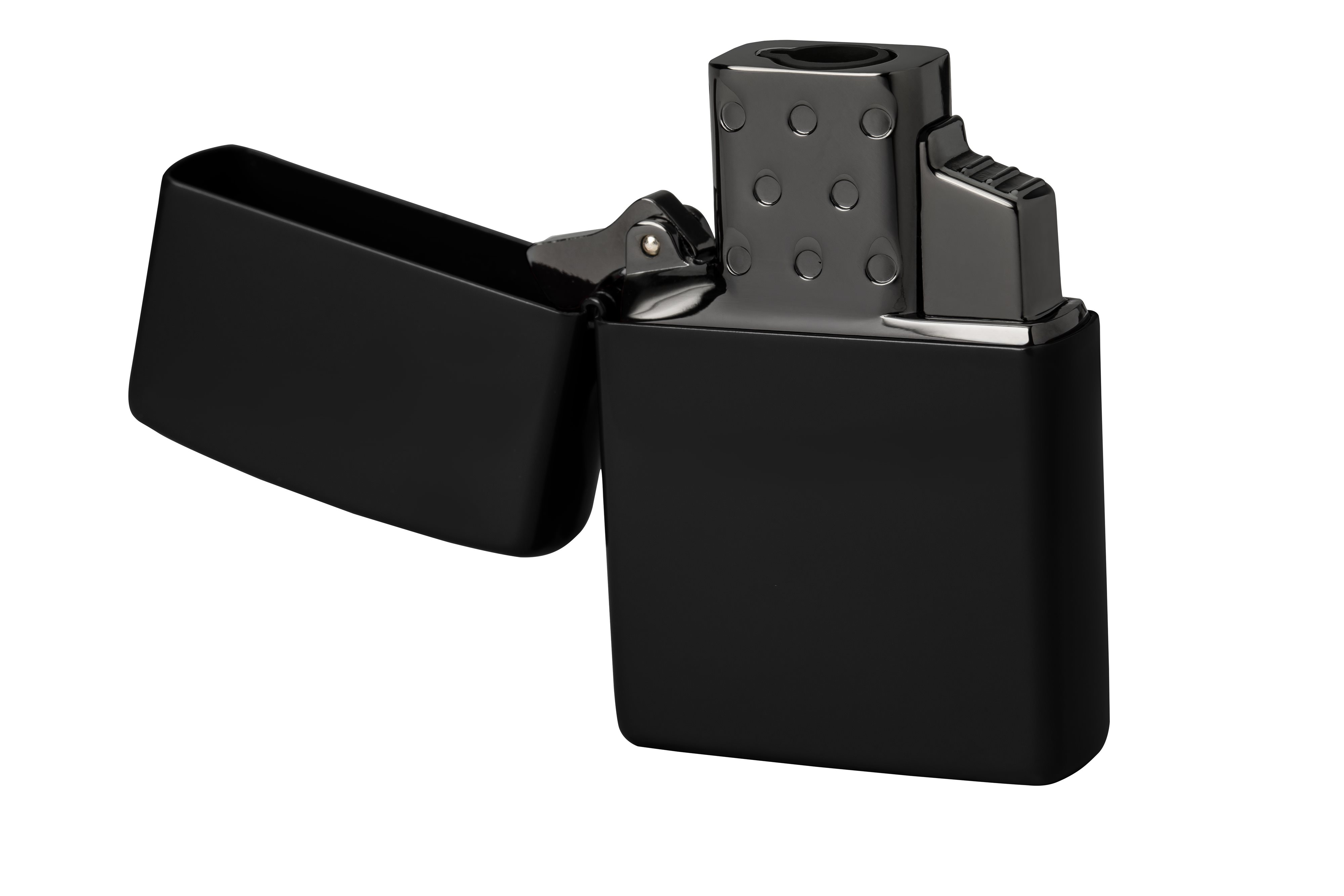 Front shot of Zippo Bejeweled Beetle Design High Polish Brass Windproof Lighter standing at a 3/4 angle.