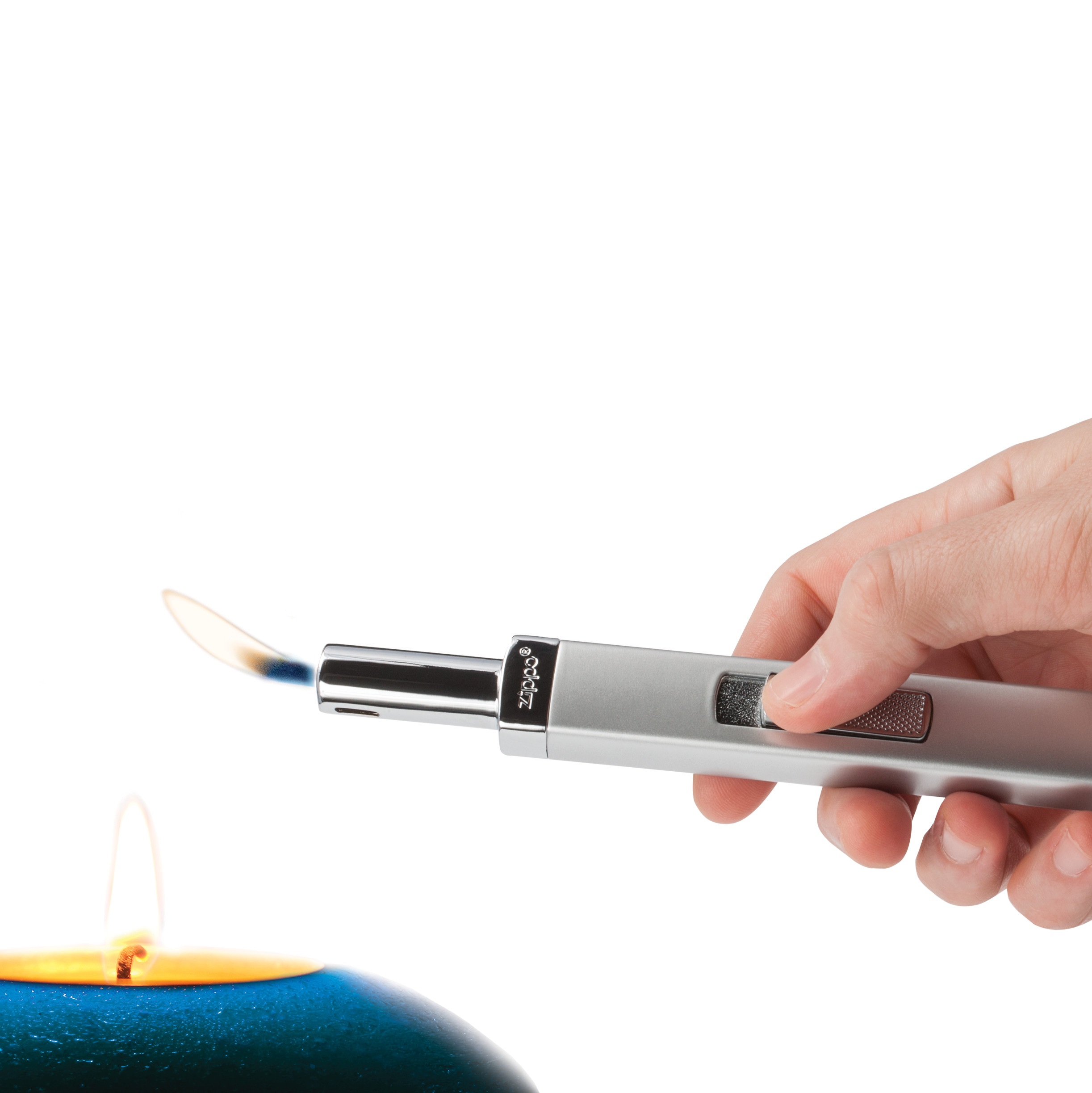 Front shot of Zippo Bejeweled Beetle Design High Polish Brass Windproof Lighter standing at a 3/4 angle.