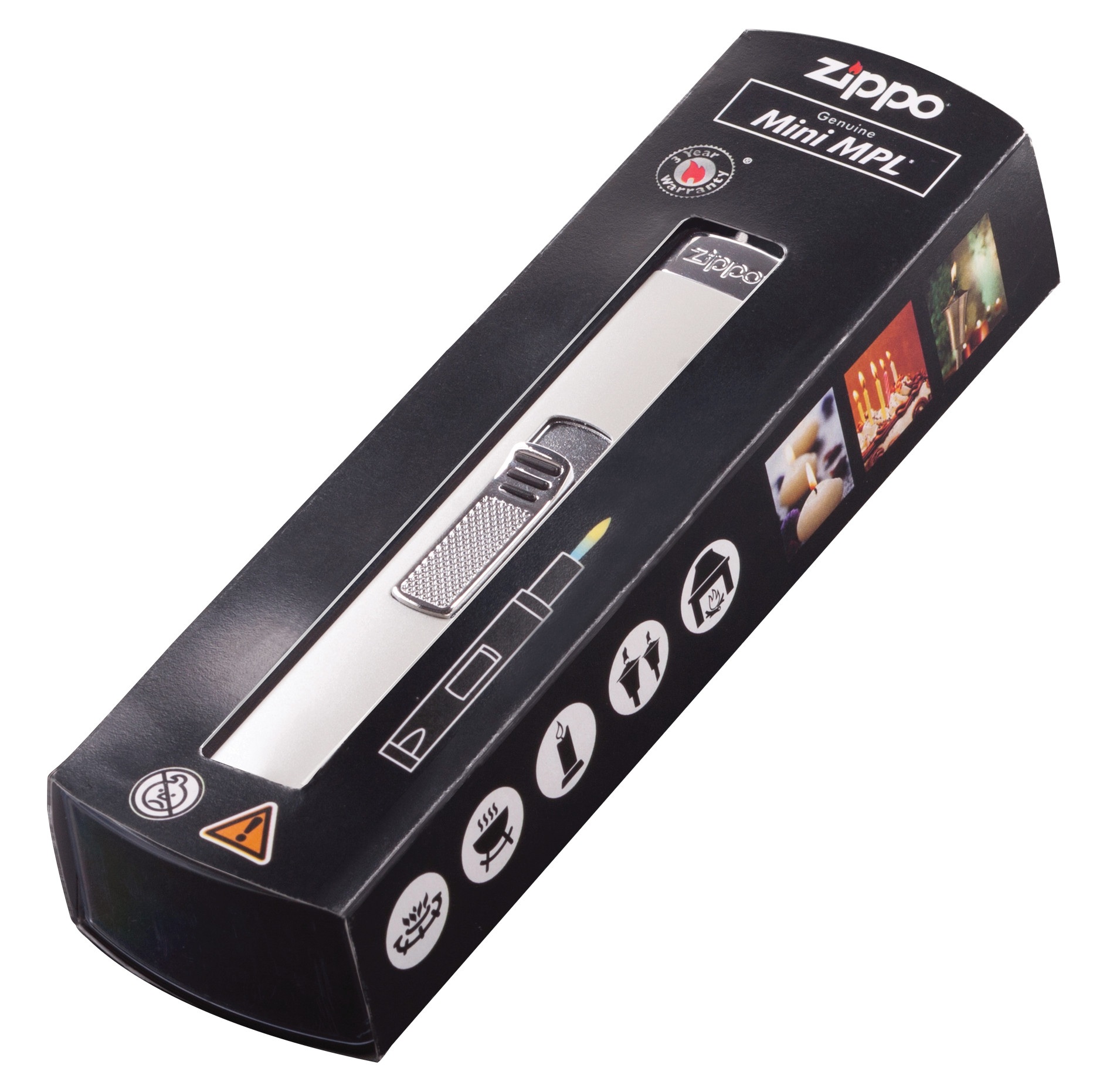 Front shot of Zippo Bejeweled Beetle Design High Polish Brass Windproof Lighter standing at a 3/4 angle.